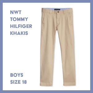 Boys Tommy Hilfiger Khaki Chino Pants NWT 18